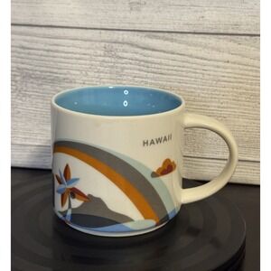 Starbucks Hawaii You Are Here Collection Coffee Mug Blue Interior 2017